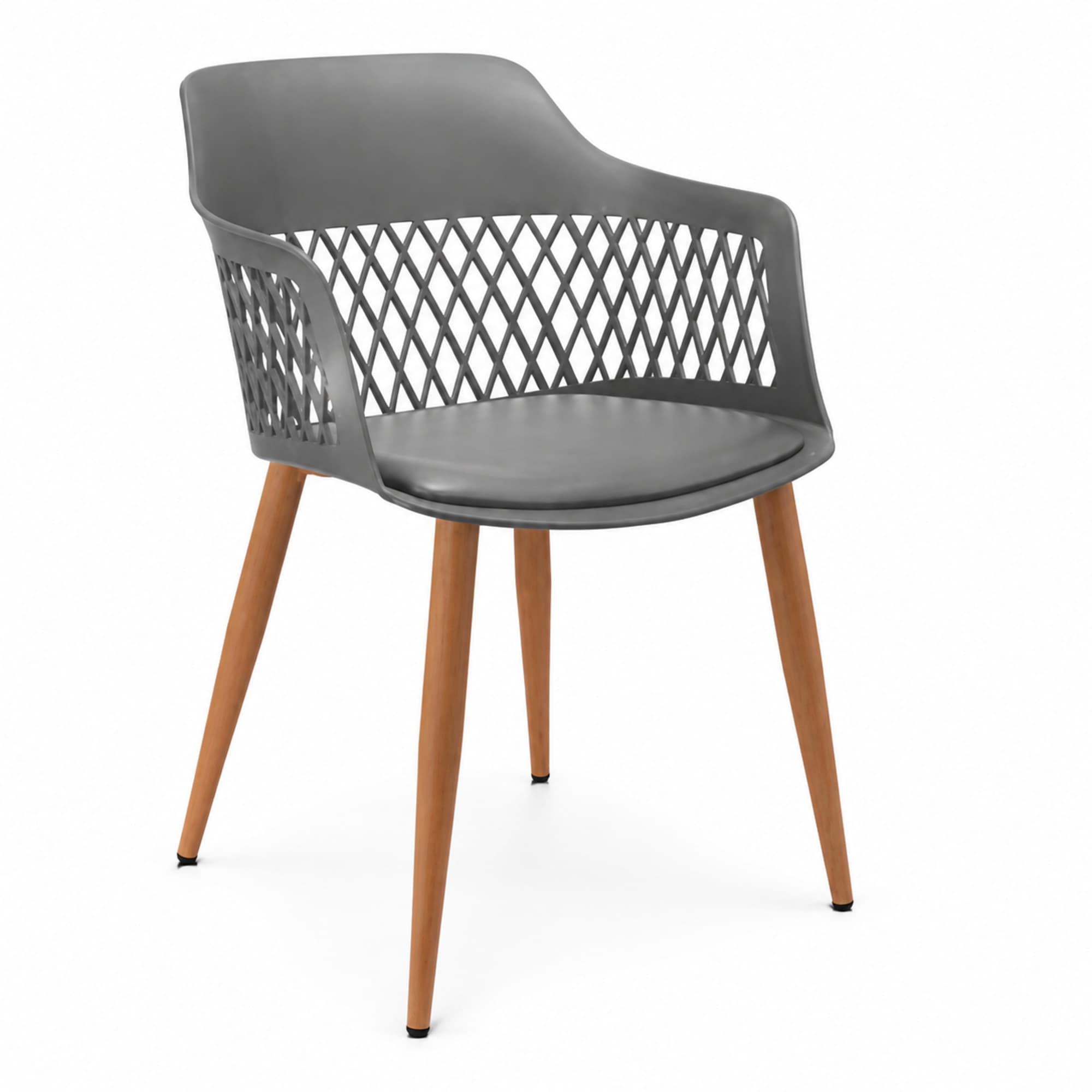 Grey Lattice Cafe Chair